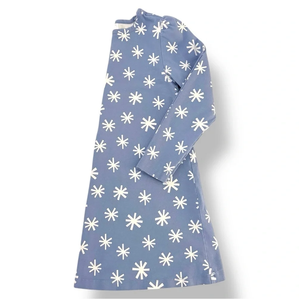 Hanna Andersson Blue Star Long Sleeve Skater Dress Pockets 6/7 (120 CM) EUC